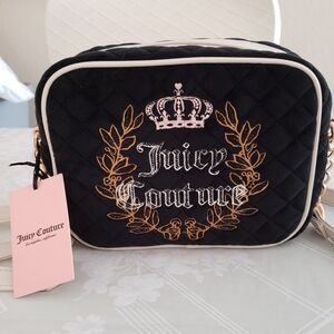 Juicy Couture Royal Couture Crossbody Liquorice Crystal Black‎ Bag NWT